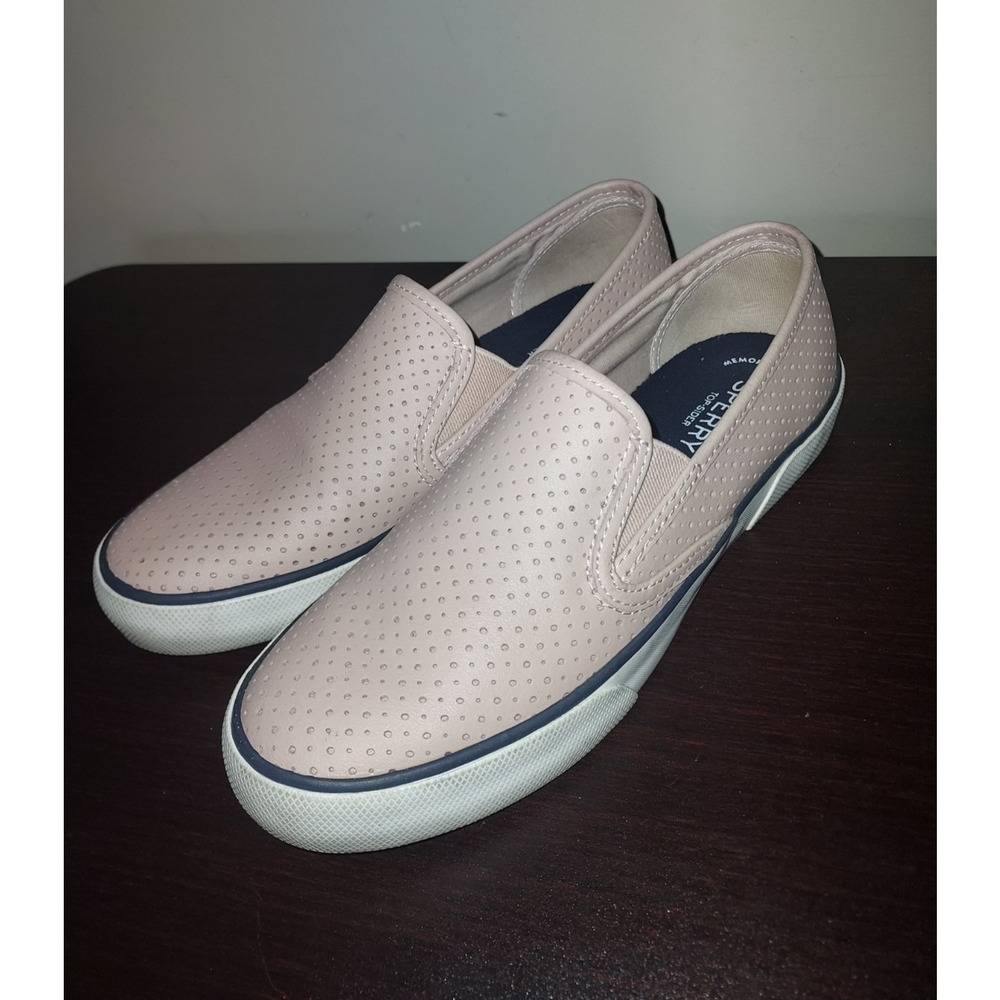 Sperry Women's Slip On Shoes 8M Leather Boat Sneakers Pier Side STS80173 Pink
